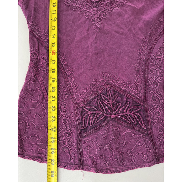 Boho Renaissance Inspired Peasant Tunic Top XL Cottagecore Folk Festival Artsy - Picture 13 of 15